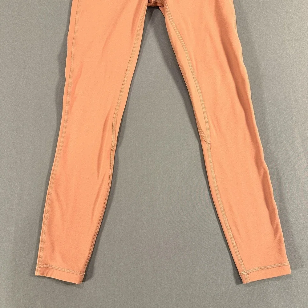 Lululemon Leggings Womens 2 Orange High Rise Ankle Yoga Athletic Gym Stretch